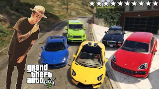 GTA 5 - stealing JUSTIN BIEBER'S SUPER CAR with Franklin! (Real Life Cars #14)