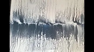 Découvrez « l’acrylic pouring » : « silver swipe »