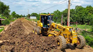 Expert Subgrade Road Construction Techniques Using A SDLG G9190 Grader and Road Roller Compaction