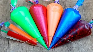 Making Glossy Slime With Piping Bags. Amazing Satisfying Glossy Slime. ASMR slime-10