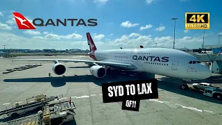 QANTAS A380 QF11 Economy Class - Sydney to Los Angeles, Qantas First Lounge (2024) (4K)
