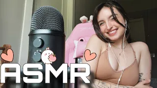 ASMR | Clicky Whispers, Book Gripping & Tapping, Hand Sounds, Some Mic Triggers +