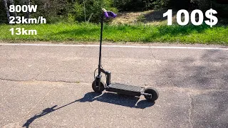 Electric scooter from a gyroscooter