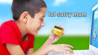 SPOILED KID STEALS HIS MOMS CREDIT CARD...