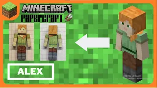 [Minecraft Papercraft] How to make ALEX ✂️