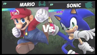 Super Smash Bros Ultimate Amiibo Fights   Request #9179 Mario vs Sonic Stamina Battle