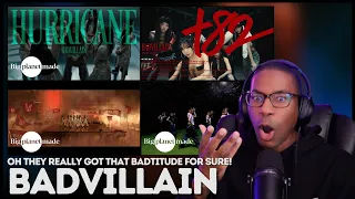 BADVILLAIN | 'Hurricane', '+82', 'BADVILLAIN', 'BADTITUDE' MV REACTION | It's the confidence for me!