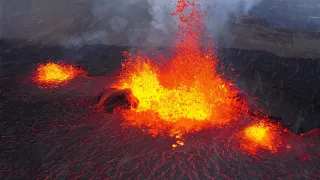 ICELAND VOLCANO IS ERUPTING IN FULL FORCE ON A BAD WEATHER! DRONE MELTED DURING FLIGHT! Aug 6, 2022