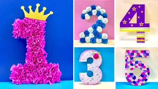 DIY 3D Floral Numbers for Birthday & Anniversary Decoration | 3D Floral Letters