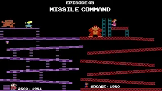 Arcade Games Vs Atari 2600 - Missile Command