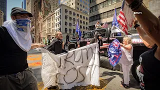 Trump Caravan Blocked on 5th Avenue- MANHATTAN