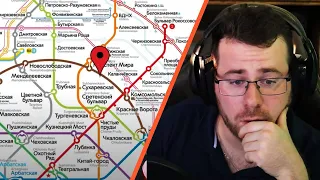 German reacting to Реакция немца на московское метро [Русские субтитры]