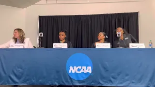 UCLA Gymnastics Coach McDonald, Harris, Chiles & Campbell Talk After Advancing to Nationals