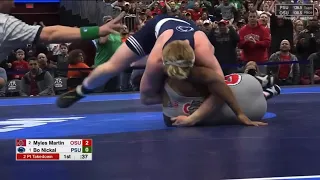 Bo Nickal(PSU) Pin vs Myles Martin(OSU) 3/17/18 (Jeff Byers Radio Call)