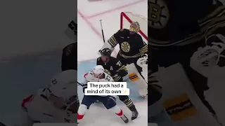 The puck had a mind of its own 😮