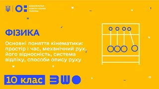 10 клас. Фізика. Основні поняття кінематики. Основна задача механіки