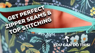 5 TIPS TO HELP YOU SEW BETTER WITH ZIPPERS | Perfect your top stitching when sewing zipper pouches!