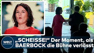 ANNALENA BAERBOCK: "Scheiße!" Der Moment, als die Kanzlerkandidatin der Grünen die Bühne verlässt