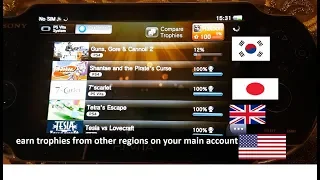 Playstation Vita multiple account trick (earn trophies from other regions on your main acc)