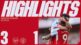 HIGHLIGHTS | Arsenal vs Manchester United (3-1) | Odegaard, Rice, Gabriel Jesus seal victory!