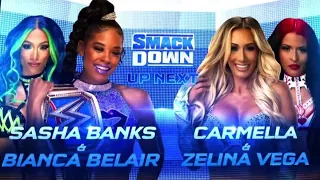 Sasha Banks & Bianca Belair Vs Carmella & Zelina Vega - WWE Smackdown 30/07/2021 (En Español)