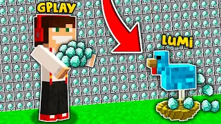 KURCZAK GPLAYA ZNOSZĄCY DIAMENTY W MINECRAFT TO LUMI?! GPLAY & LUMI