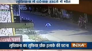 CCTV: Biker dies after being run over by car in Ludhiana