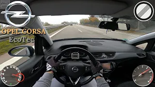 Opel Corsa E 1.4 *90HP* Acceleration & Top Speed on Autobahn POV Test Drive