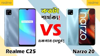 Realme C25 VS Realme Narzo 20 Full Comparison