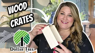 Dollar Tree Wood Crates DIY, Hacks and Ideas! Quick and Easy Home Decor and Gift Ideas!