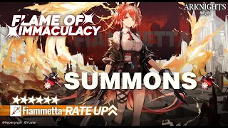 Arknights Summoning on Flame of Immaculacy Banner