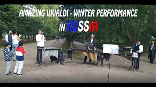 Vivaldi - Winter By Street performers in SAINT-PETERSBURG. "4K"