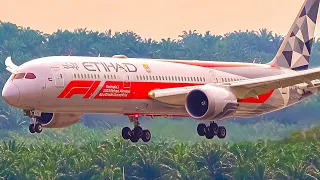 50 SUPERB TAKE OFFS & LANDINGS at Kuala Lumpur Airport | A380 B787 A350 A330 B757 B737 B777 A330