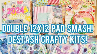 #CraftyGoals2024 Destash Crafty Kits! Double 12x12 Paper Pad Smash! Etsy Restock!