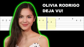 Olivia Rodrigo - deja vu (Easy Guitar Tabs Tutorial)