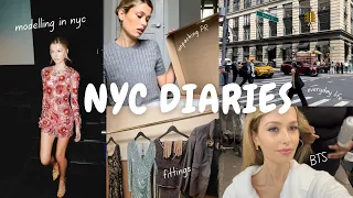 nyc diaries | modelling, fittings, unpacking pr, bts & everyday life