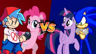 MUGEN Battle - Boyfriend & Pinkie Pie vs Twilight Sparkle & Sonic the Hedgehog