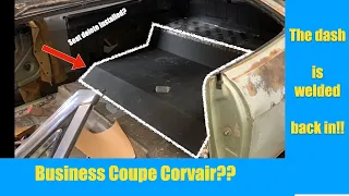 Re-welding the dash in plus a seat delete! (1969 Chevy Corvair/s10 chassis swap Part 12)