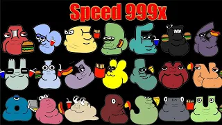 Alphabet Lore But Everyone McDonalds - Evil - Baby - Rainbow Friend (Speed 999X)