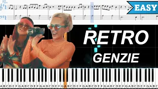 RETRO - GENZIE | ŁATWY PIANO TUTORIAL | NUTY