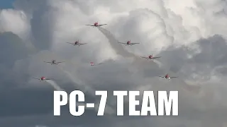 Flying Inside A Flying Gate HEAD ON Short - Swiss Air Force PC-7 TEAM  - Flygfesten 2022