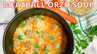 Turkey Meatball Orzo Soup Recipe