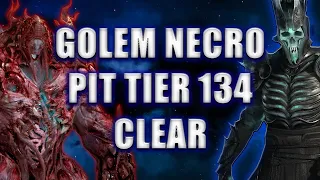 Summon Golem Necro PIT TIER 134 Clear Season 4 | Diablo 4 Necromancer Minion Build #skulm