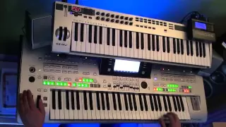 JM Jarre Oxygene 8 remix played on tyros 3 with vst plugins