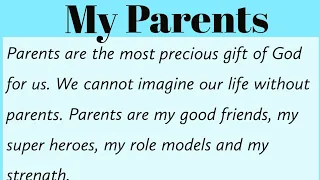 My parents Essay in English | Essay on my parents | speech on my parents | parents essay writing