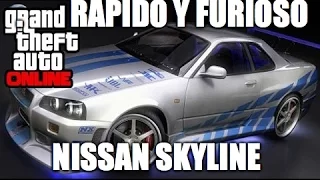 Skyline de Brian O'Conner. Auto de Rapido y furioso 2 GTA V online