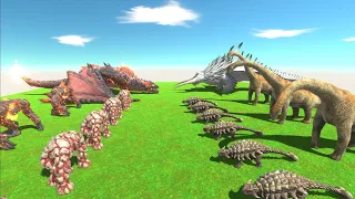 Lava Dragon Infernal VS Bewilderbeast Herbivores Dinosaur - Animal Revolt Battle Simulator