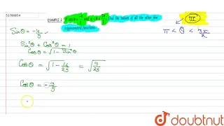 If sin `theta =(-4)/(5)` and  `pi lt theta lt (3pi)/(2)` , Find  the values  of all the   other