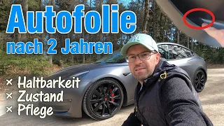 Autofolie reinigen und pflegen | Autofolierung Zustand nach 2 Jahren | Fahrzeugfolie Haltbarkeit