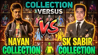 SK Sabir Vs NayanAsin Collection Versus 6-6 All Intense Moment Who Will Win 😱 - Garena Free Fire